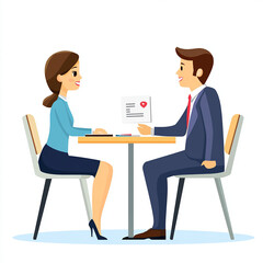 Dynamic business meeting showcasing teamwork and communication skills. Generative AI