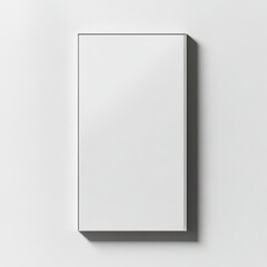 Minimalist white rectangular frame studio photography modern decor eye-level aesthetic appeal