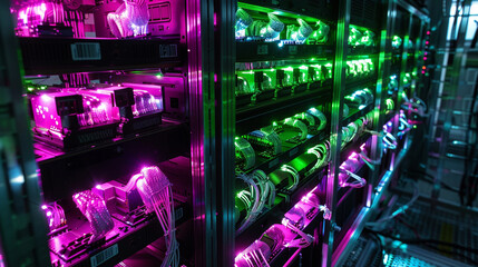 Next-Gen Supercomputing Hub with Futuristic AI-Driven Photonic Processors