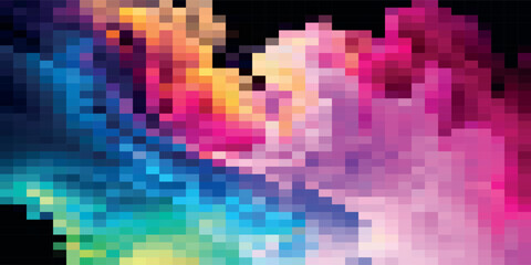 Sci-Fi Color Palette Glitch Illustration