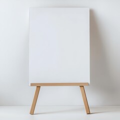 Blank canvas displaying creativity studio space photography minimalist environment front view