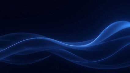 Abstract Blue Wave: A Serene Digital Artwork