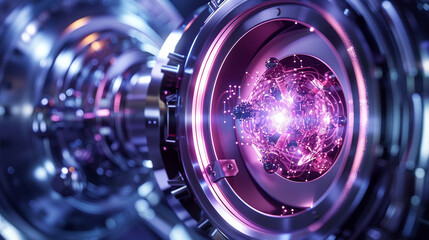 Quantum Flux Reactor with Futuristic AI-Controlled Energy Output