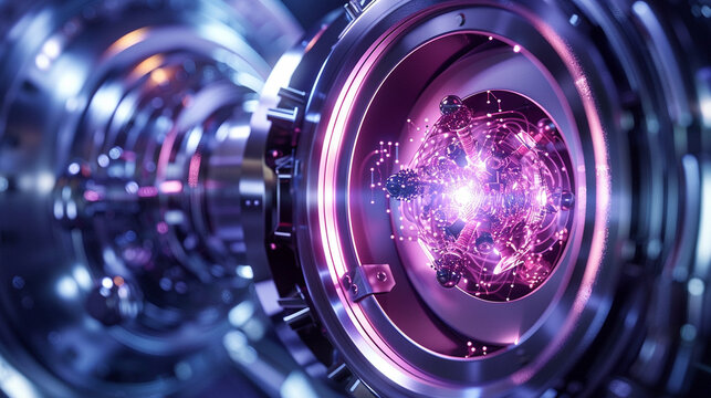 Quantum Flux Reactor with Futuristic AI-Controlled Energy Output