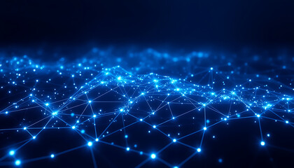 Abstract technology background with glowing lines