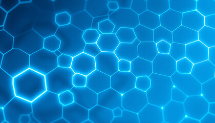 Abstract technology background with glowing lines