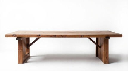 Rustic Wooden Table with Simple, Sturdy Design, Perfect for Modern or Farmhouse Decor