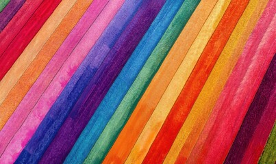 An abstract aerial view of a vibrant tulip field with rows of vivid colors stretching toward the horizon, showcasing geometric beauty