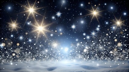 Naklejka premium blue christmas background with stars