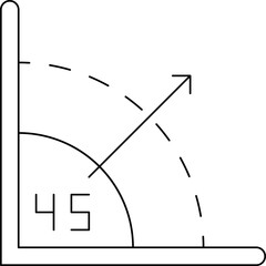 Angle icon single vector illustration
