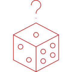 Probability icon single vector illustration