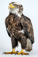 Obraz premium Majestic bald eagle in studio setting wildlife photography natural portrait close-up view