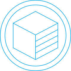 Stereometry icon single vector illustration