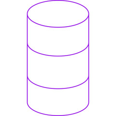 Cylinder icon single vector illustration