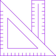 Ruler and Set Squate icon single vector illustration