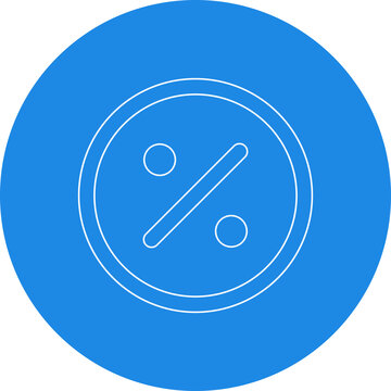 Percentage Symbol icon single vector illustration