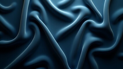 Obraz premium Abstract Drapery: Navy Blue Silk Fabric Texture