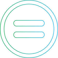 Equal to Symbol icon single vector illustration