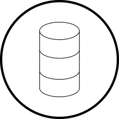 Cylinder icon single vector illustration