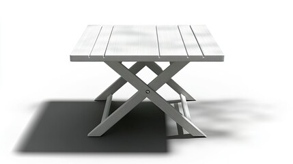 White Folding Table Outdoors