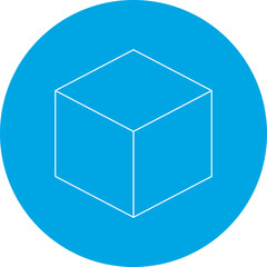 Cube icon single vector illustration