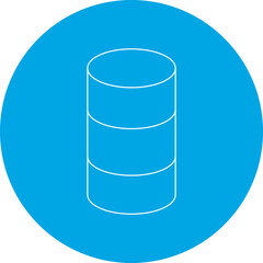 Cylinder icon single vector illustration