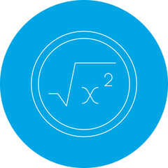 Square Root Symbol icon single vector illustration