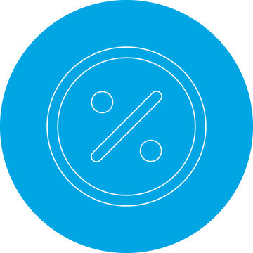 Percentage Symbol icon single vector illustration
