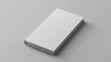 A picture of a white blank book cover design.