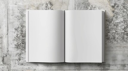 A picture of a white blank book cover design.