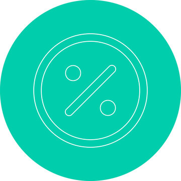Percentage Symbol icon single vector illustration
