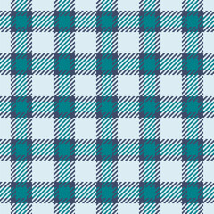 Fototapeta premium Age check pattern texture, furniture fabric seamless textile. Formal background vector tartan plaid in light and blue colors.