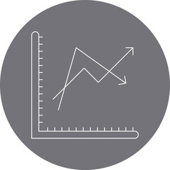 Graph II icon single vector illustration