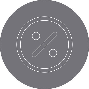 Percentage Symbol icon single vector illustration