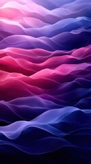 Obraz premium Abstract Waves in Purple and Pink Tones with Smooth Blending Effects