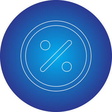 Percentage Symbol icon single vector illustration