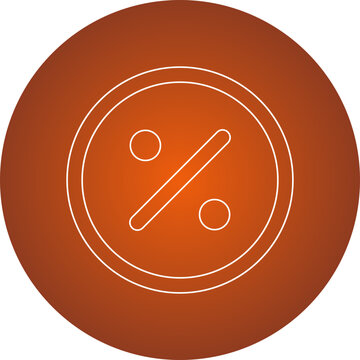 Percentage Symbol icon single vector illustration