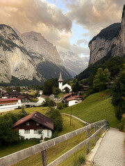 Montains in switzerland, lauterbrunnen