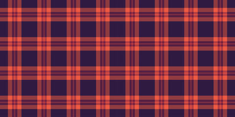 Vibrant coral and deep navy plaid pattern.  Perfect for autumnal designs, textile prints, website backgrounds, or wrapping paper.