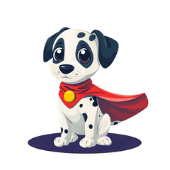 Superhelden-Hund mit Umhang und Stern