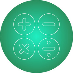 Obraz premium Math Symbols II icon single vector illustration