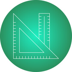 Ruler and Set Squate icon single vector illustration