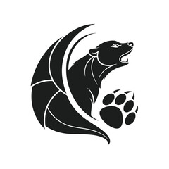 vector illustration of a black balluk icon