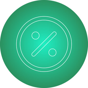 Percentage Symbol icon single vector illustration