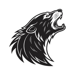 Balluk Head Icon - Bull Head Icon in Black Outline