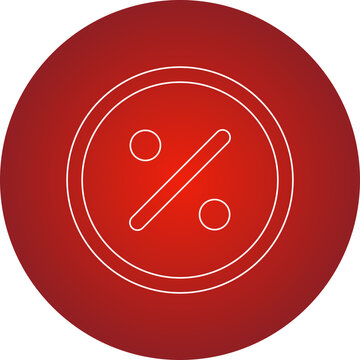 Percentage Symbol icon single vector illustration