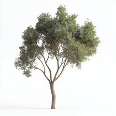 Lush Green Tree &ndash; High-Resolution 3D Render Isolated on White