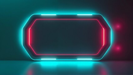 glowing neon sign on black