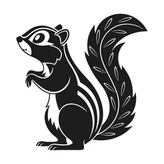 vector illustration of a cartoon squirrel