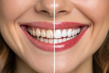 Close-Up of Smiling Mouth with Focus on Teeth and Lips: Close-Up of female mouth with braces